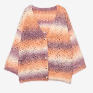 Nekane Oversized Gradient Chunky Knit Wool Blended Cardigan Size M/L NEW $208